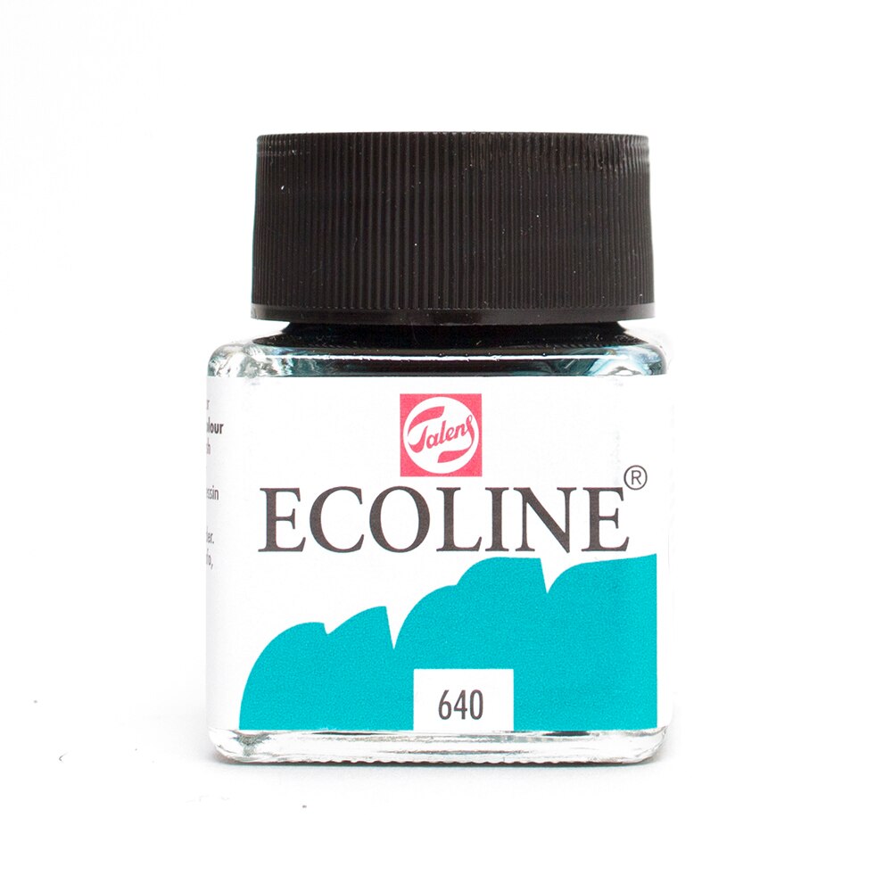 Ecoline, Liquid, Watercolor, 30ml, Jar, Blue Green